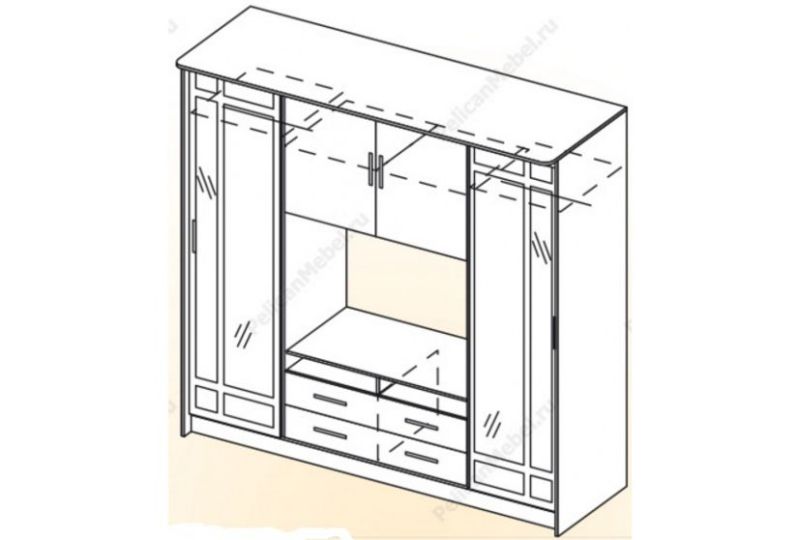 Шкаф купе уют пеликан